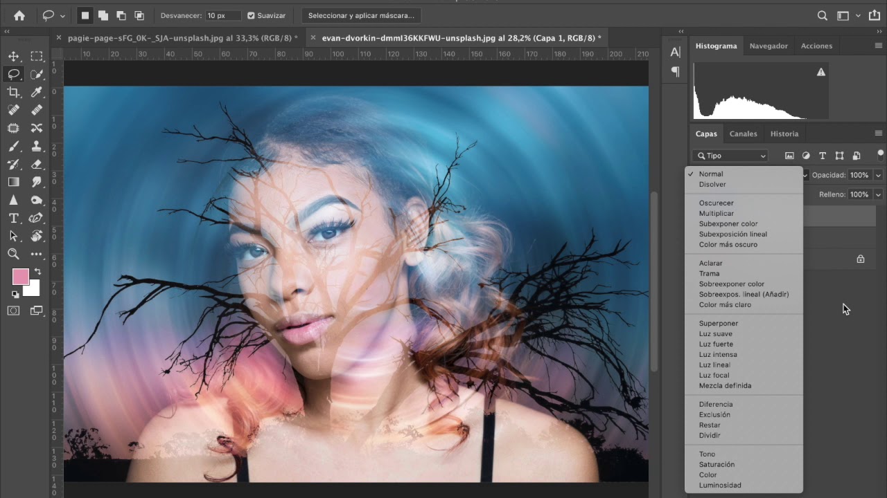 MODOS DE FUSIÓN en PHOTOSHOP // Tutorial de photoshop