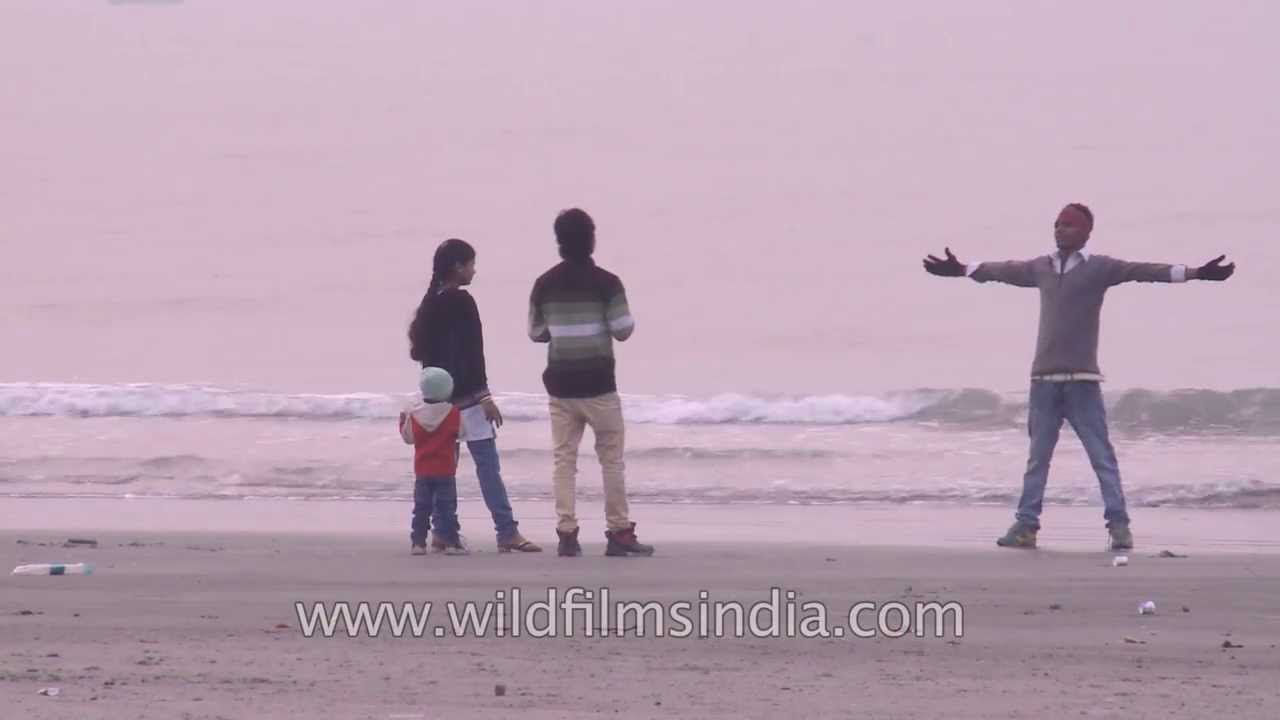 Bakkhali beach on the Bay of Bengal