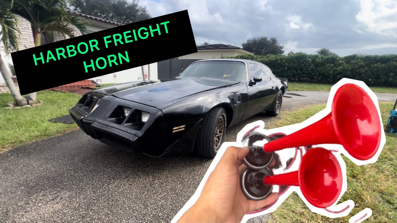 HOW TO install a Harbor Freight 12v air horn in YOUR CAR