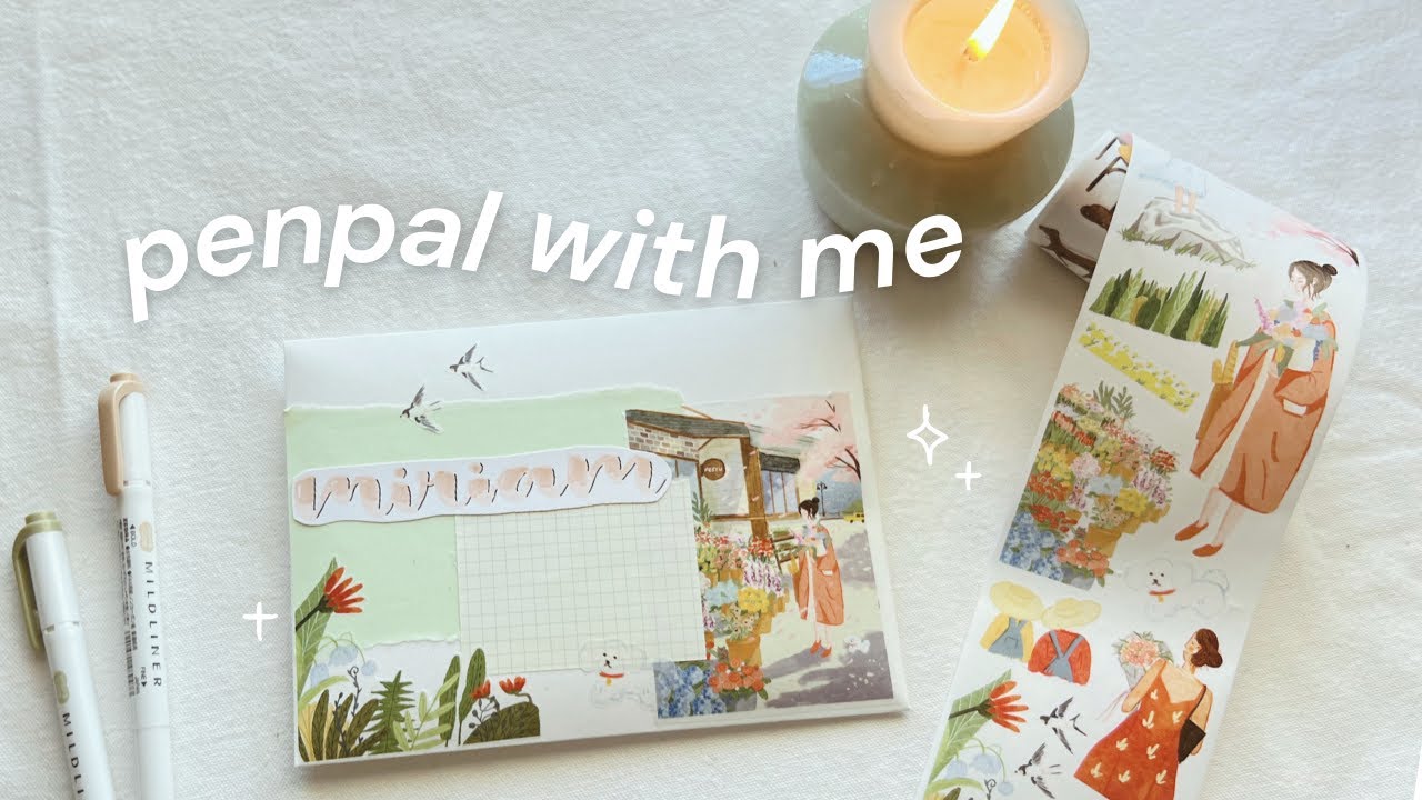 writing a letter to miriam🌷 aesthetic flower theme // ft washi tape shop