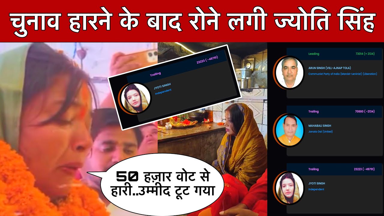 Pawan Singh Wife Emotional Moment || Jyoti Singh's huge defeat || Bihar Election News || Bhojpuri
