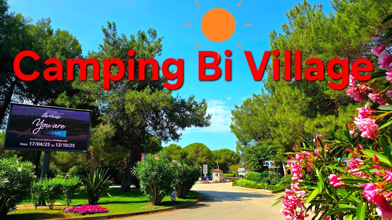 Camping Bi Village, Istrien, Kroatien. Video a relaxing walk.