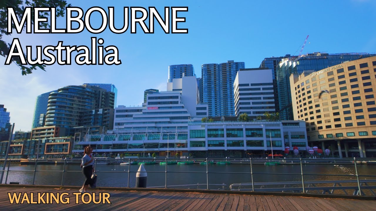 South Wharf Promenade Walk Along the Yarra River | Melbourne Australia Walking Tour 4K