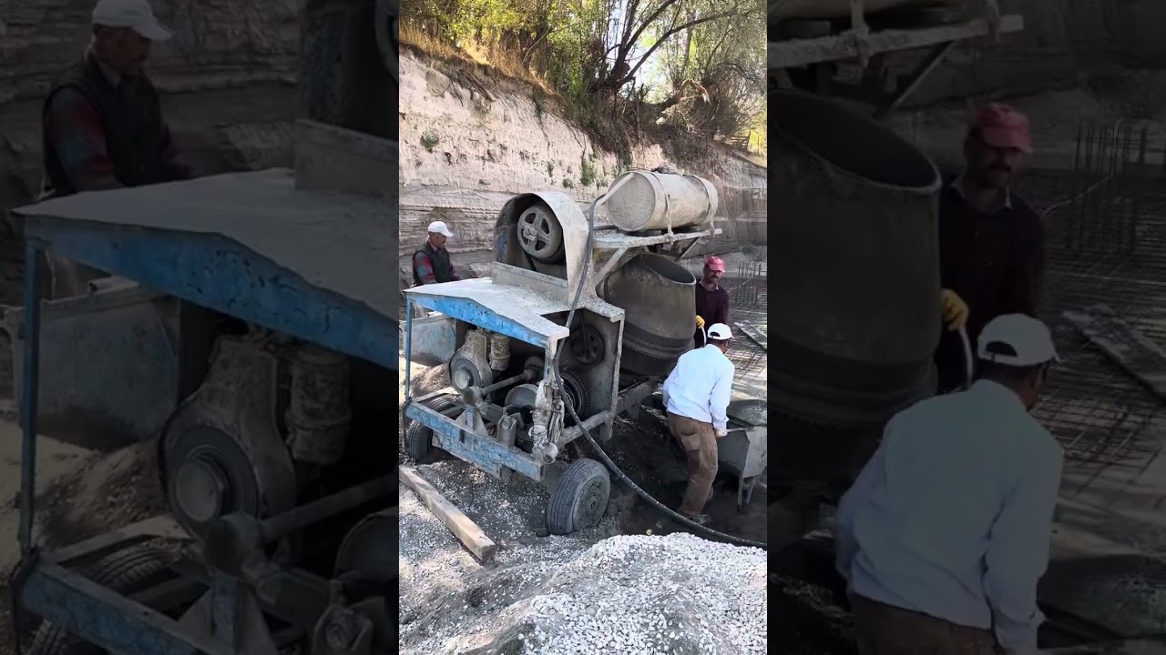 Gırgır Beton makinası ile beton yapımı..