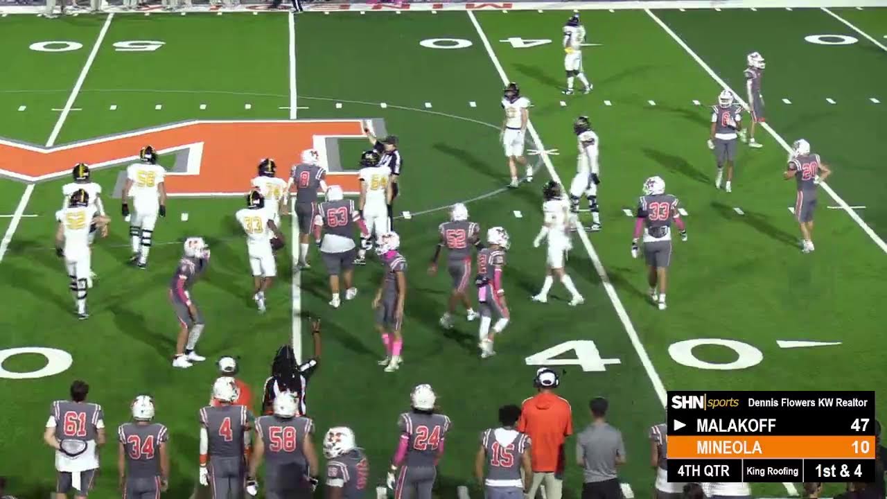 High School Football - Malakoff Tigers vs Mineola Yellowjackets  - 10/11/2024
