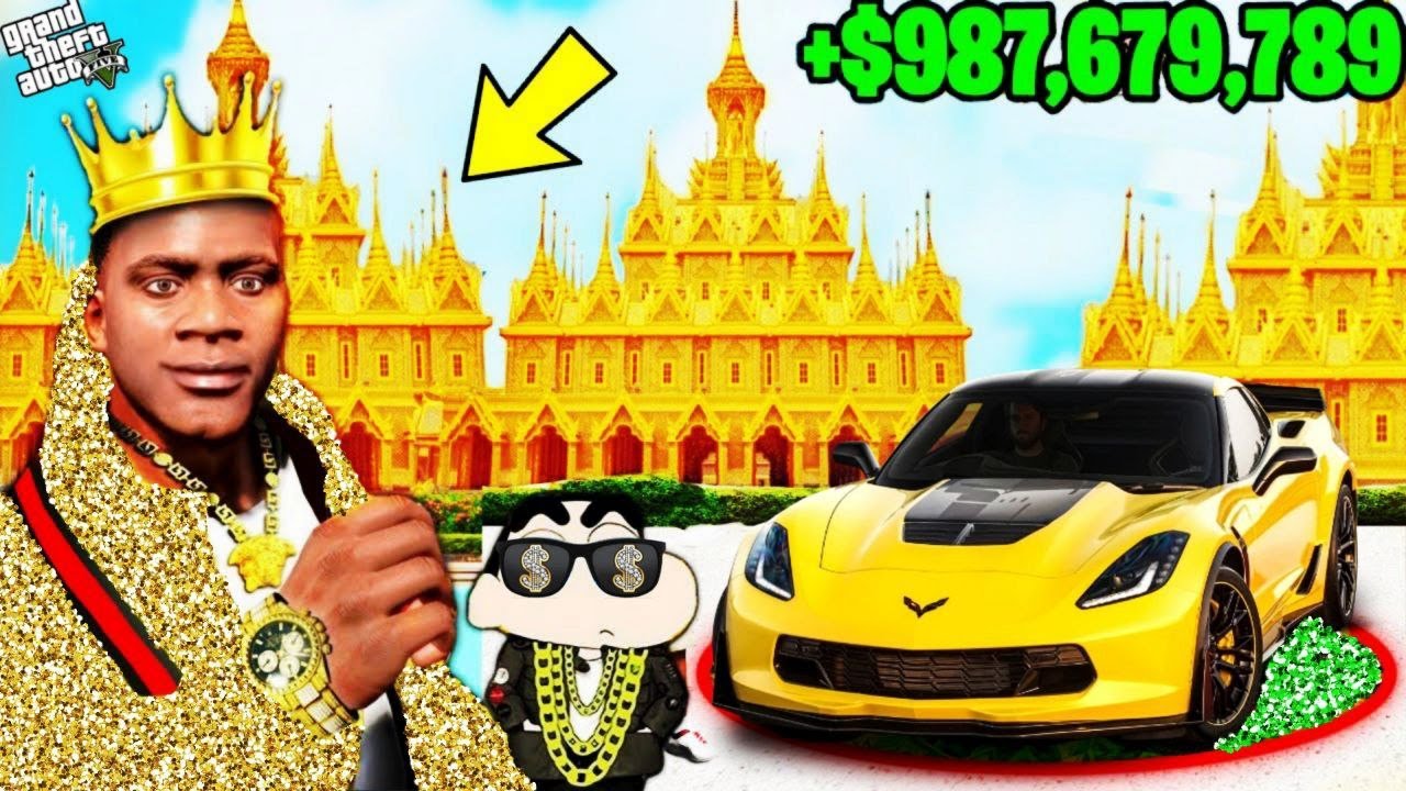 FRANKLIN TOUCH ANYTHING BECOME GOLD || EVERYTHING IS FREE IN GTA 5