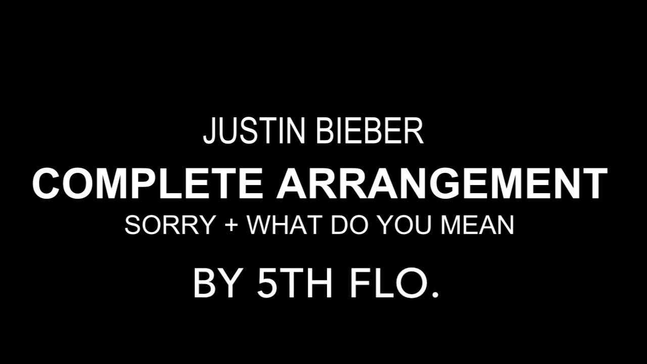 JUSTIN BIEBER COMPLETE ARRANGEMENT - 5TH FLO.