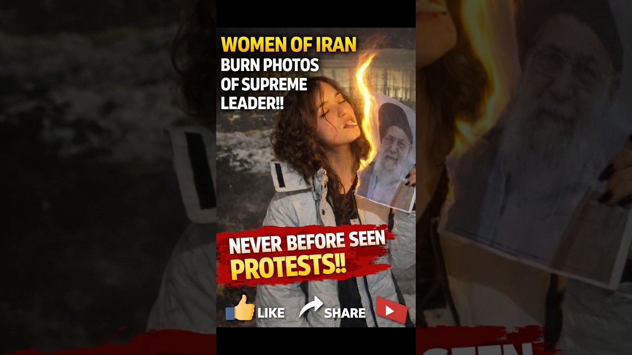 Iranian Women Burn Supreme Leader Photos in Shocking Protest