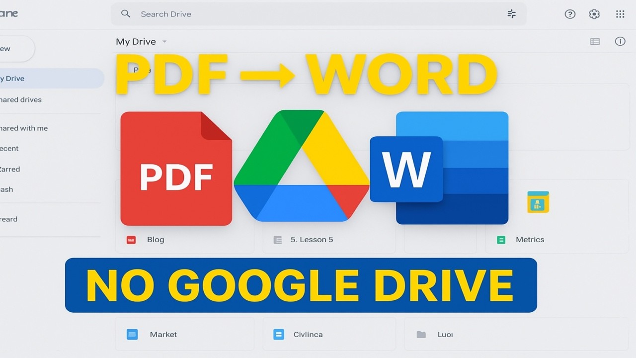 PDF para Word no Google Drive – Tutorial Completo e Atualizado