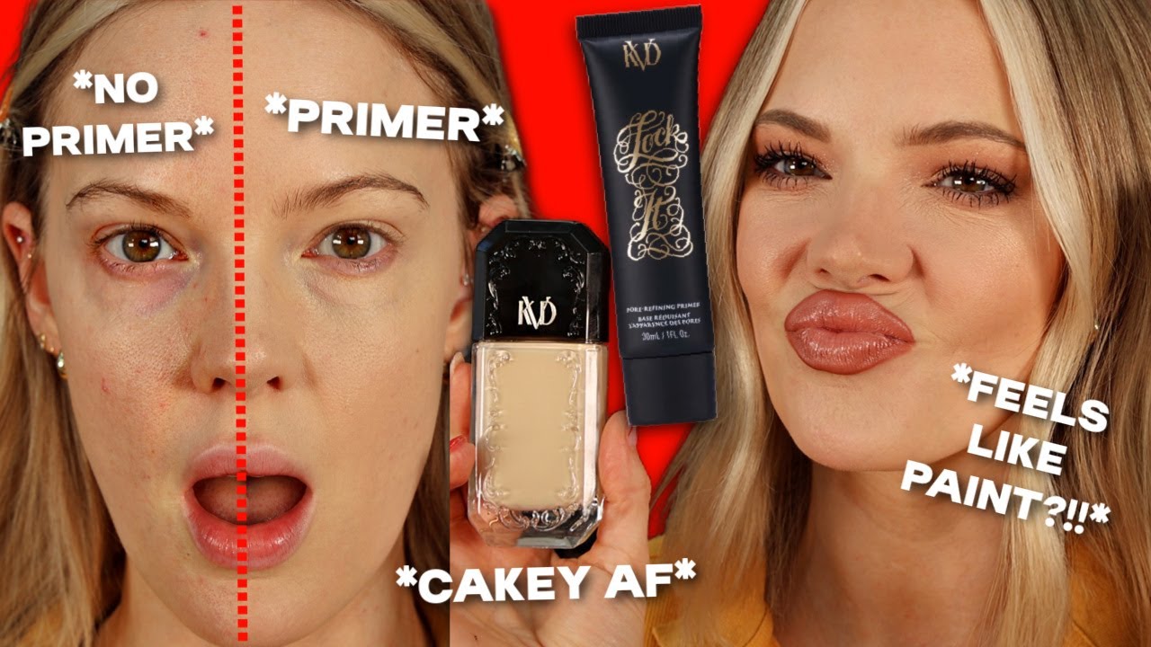 Обзор тональной основы-сыворотки полного покрытия KVD BEAUTY GOOD APPLE + увлажняющий праймер для...