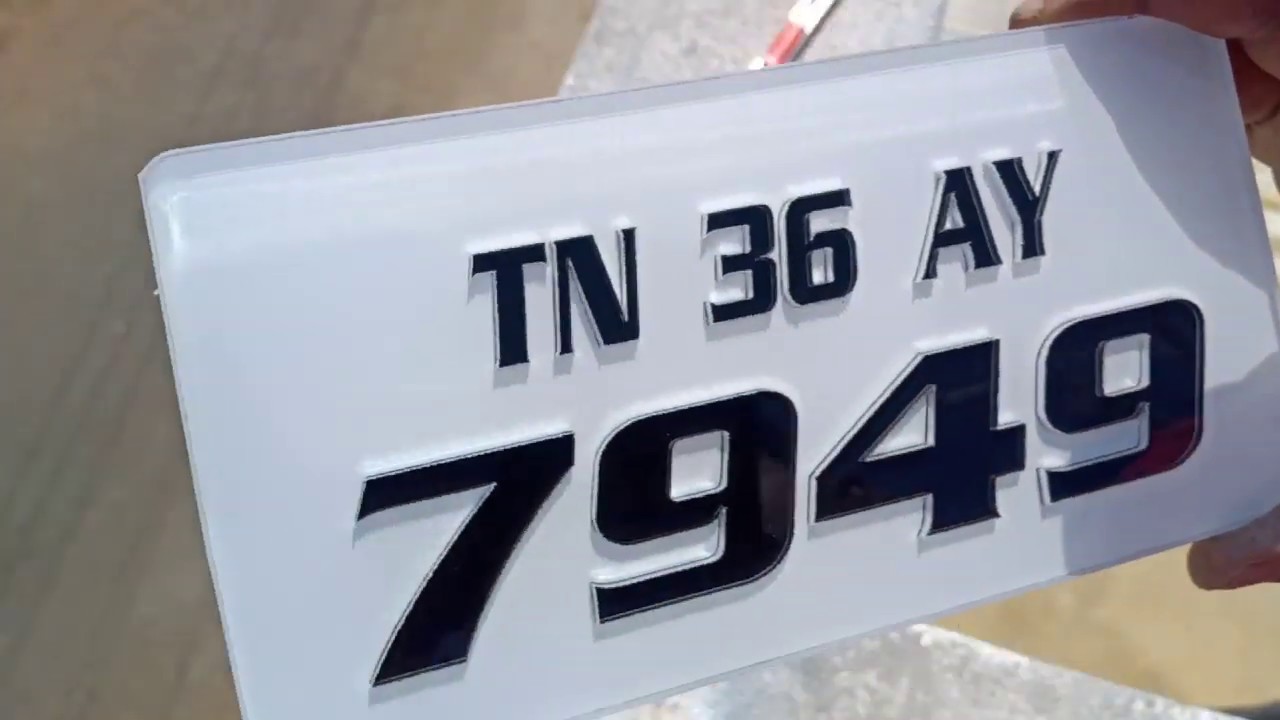 3D effect painting number plate