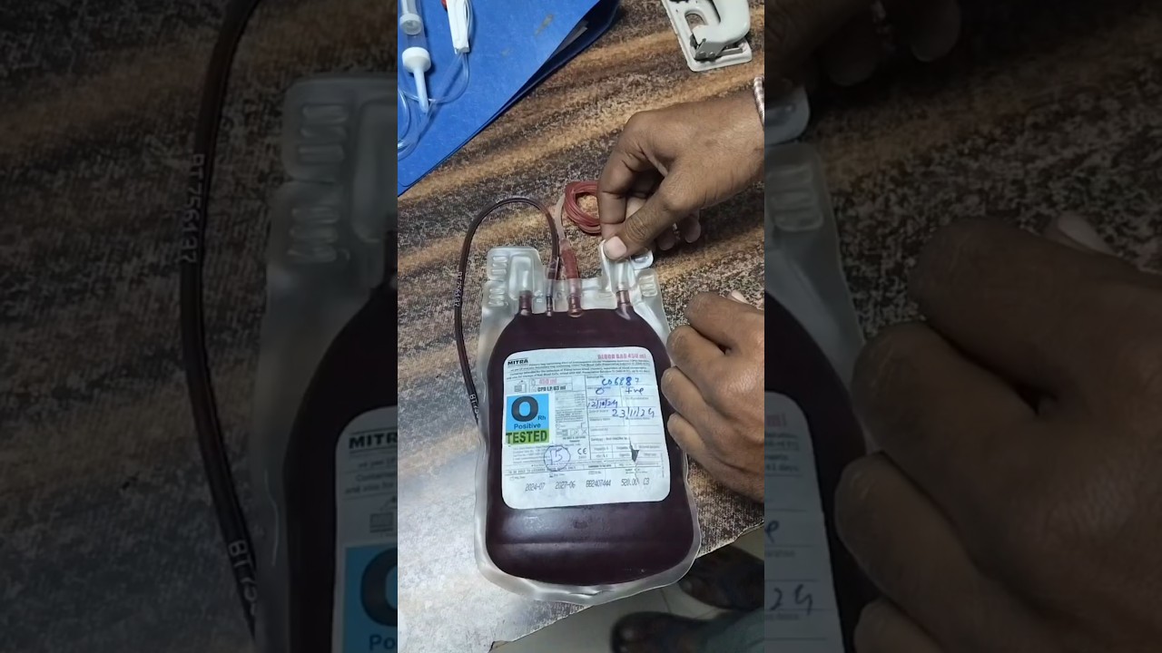 How to prepare blood transfusion set