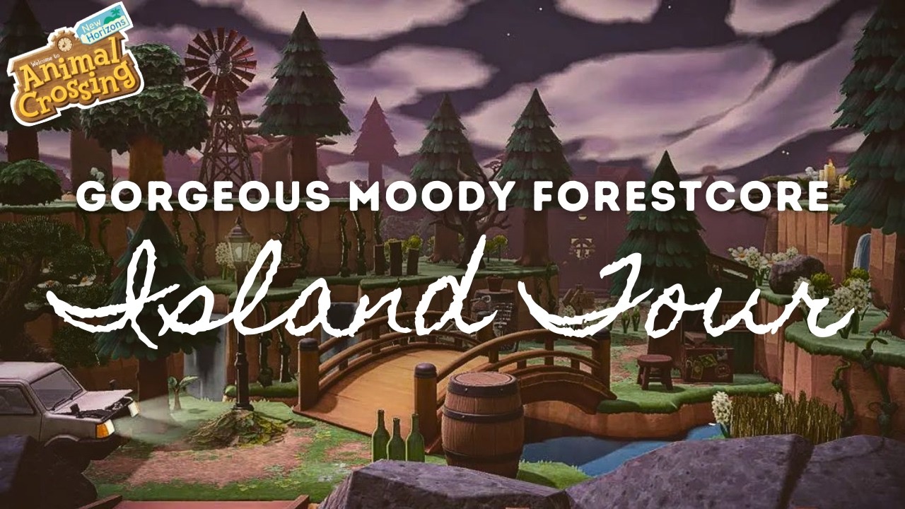 GORGEOUS MOODY FORESTCORE ISLAND TOUR | Animal Crossing New Horizons