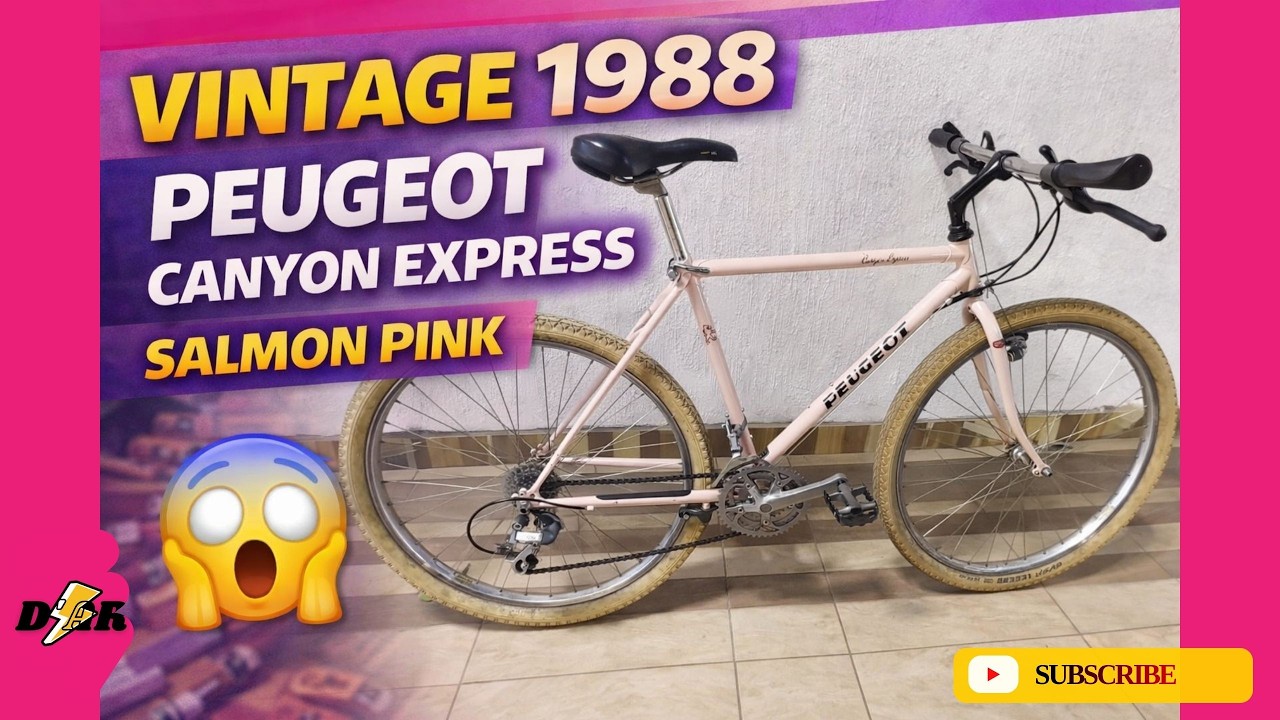Vintage 1988 MTB Peugeot Canyon Express Salmon Pink
