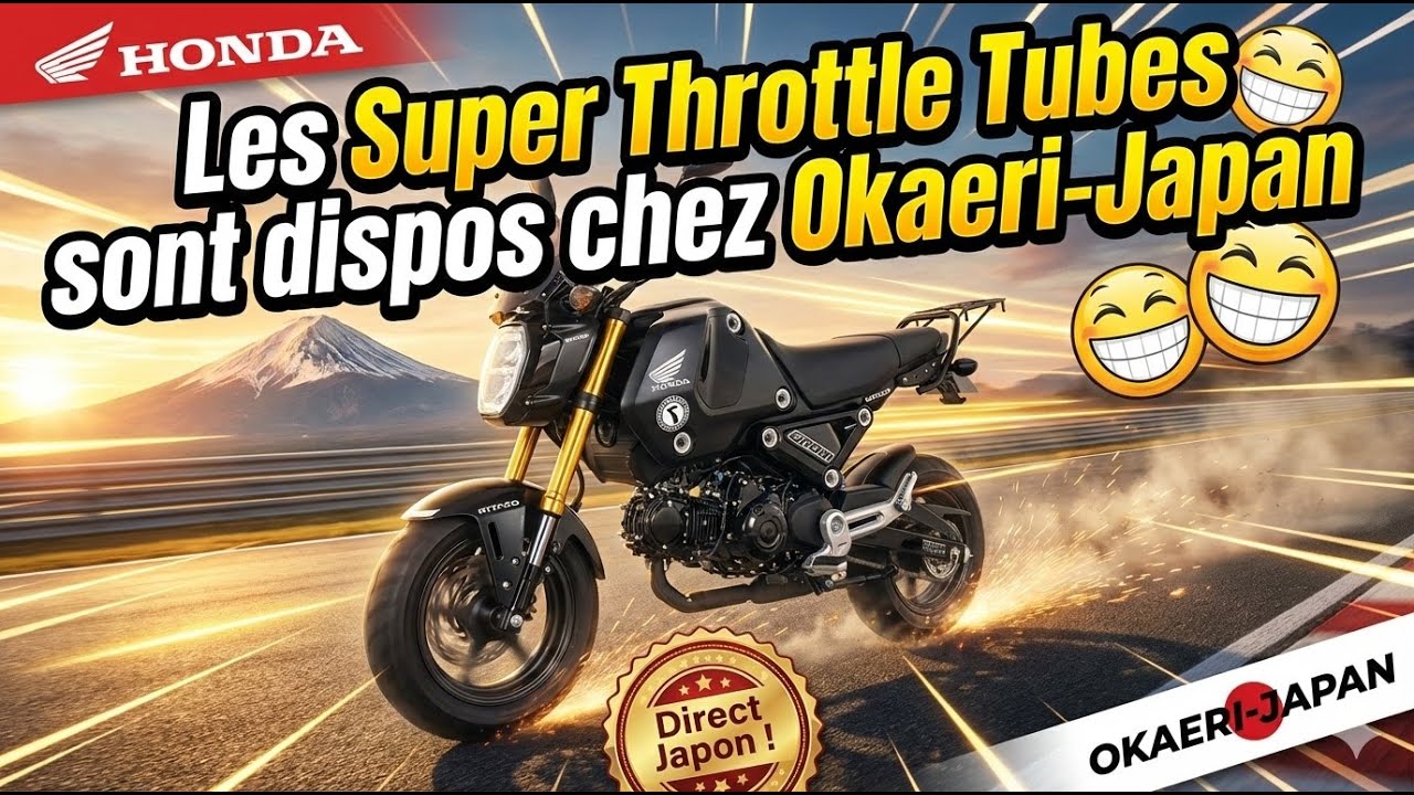 Presentation de la poignee d'accelerateur Kitaco Super Throttle Tube pour Honda MSX125 Grom JC61/75