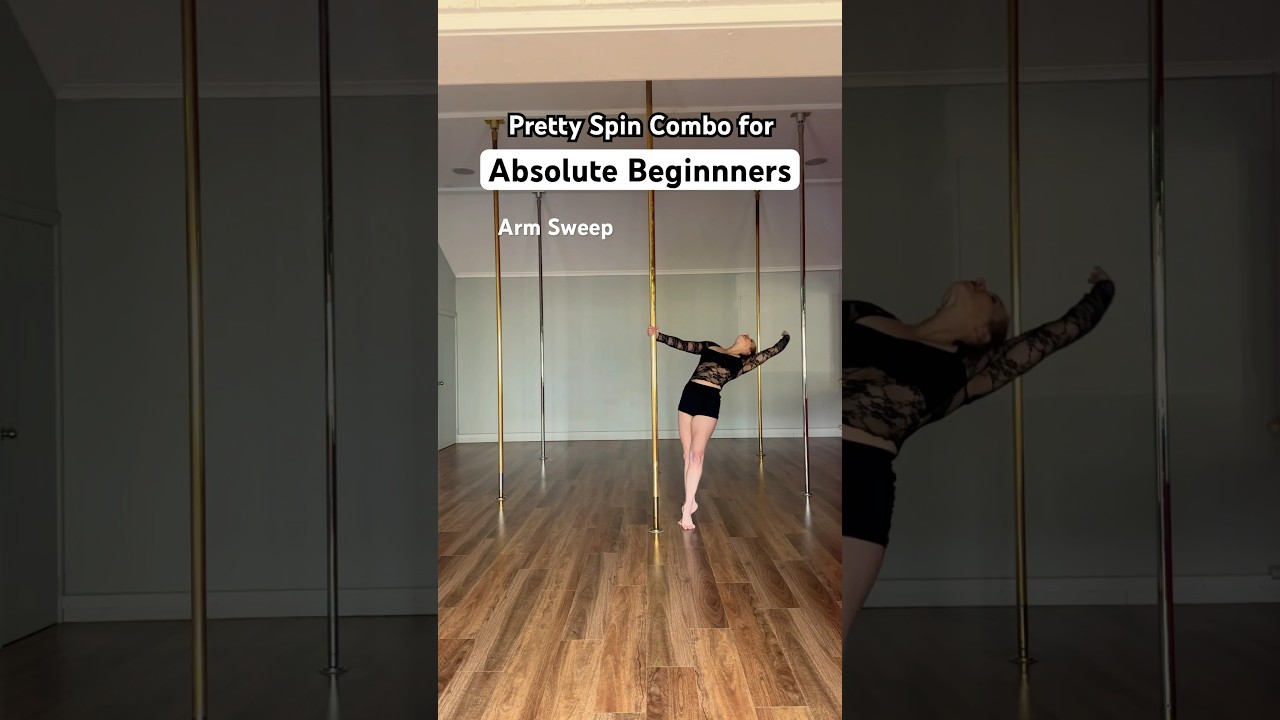 Try this Pretty Spin Pole Combo for Absolute Beginners Beginner Pole Dance #beginnerpole #shorts