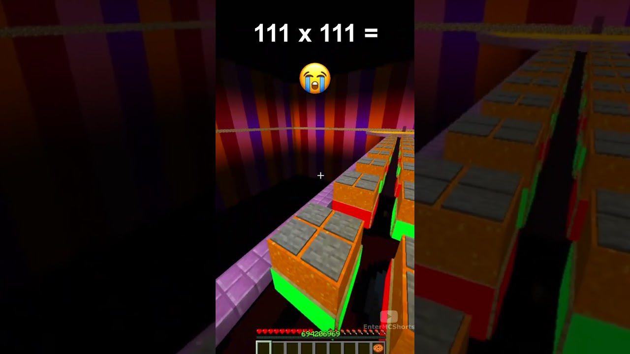 Minecraft Squid Game Glass Bridge At Different Blocks😰😰😰