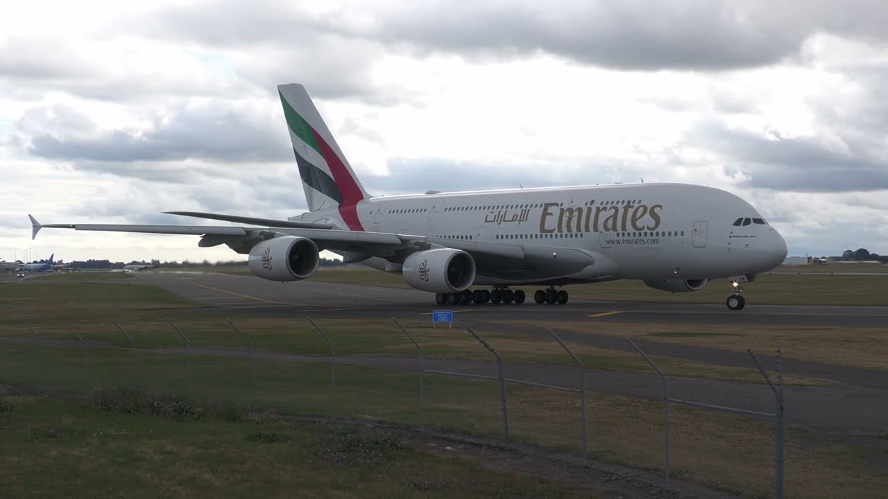 The Final A380 of 2025 leaves CHC   EK413 to DXB via SYD 31st Dec