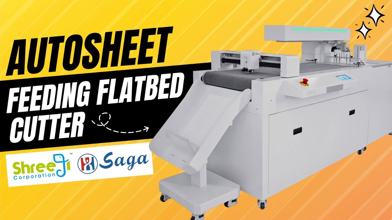 Autosheet Feeding Flatbed Cutter SG-ASF420 |Authorised Partner Of SAGA | Shreeji Corporation, Mumbai