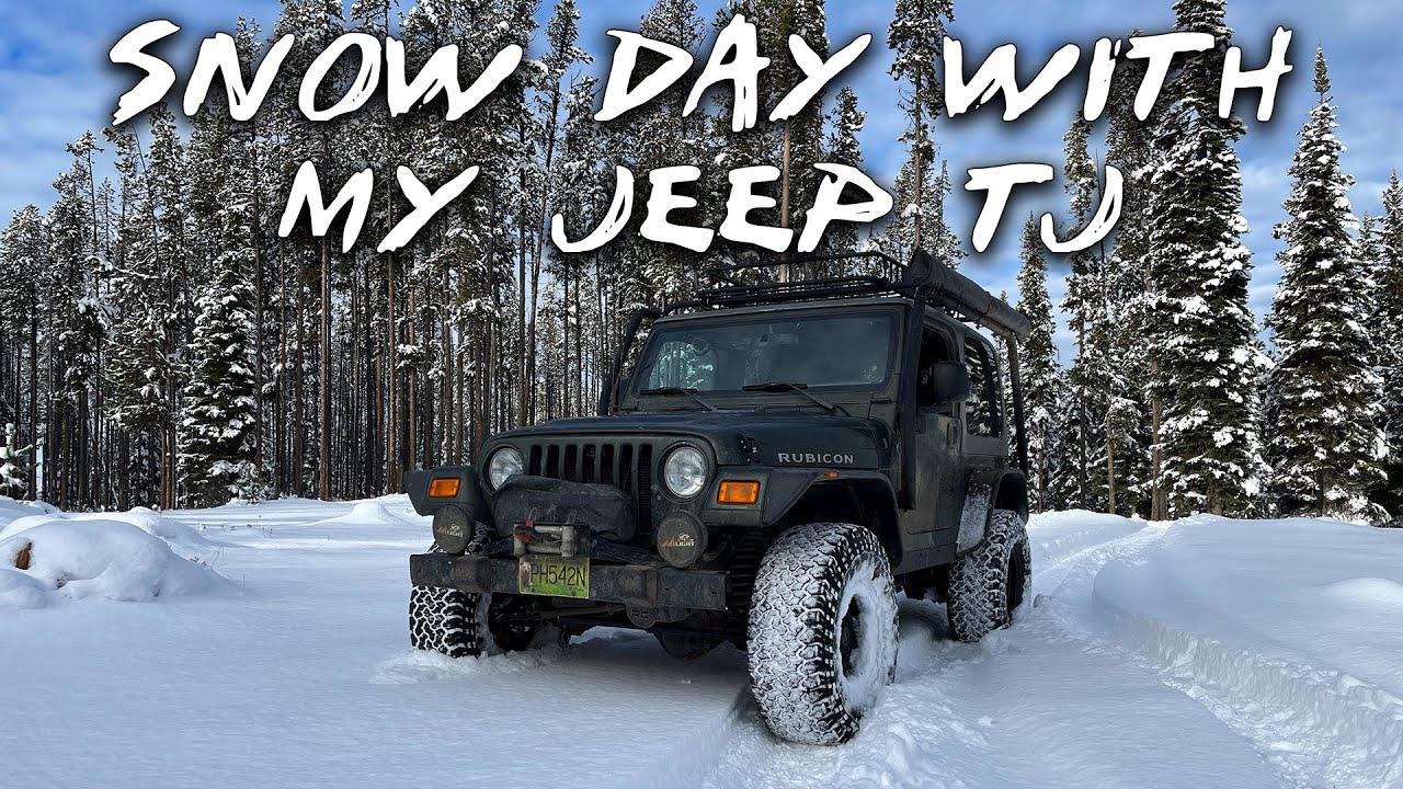 Jeep Snow Off-Road Practice in the Mountains near Peachland, BC