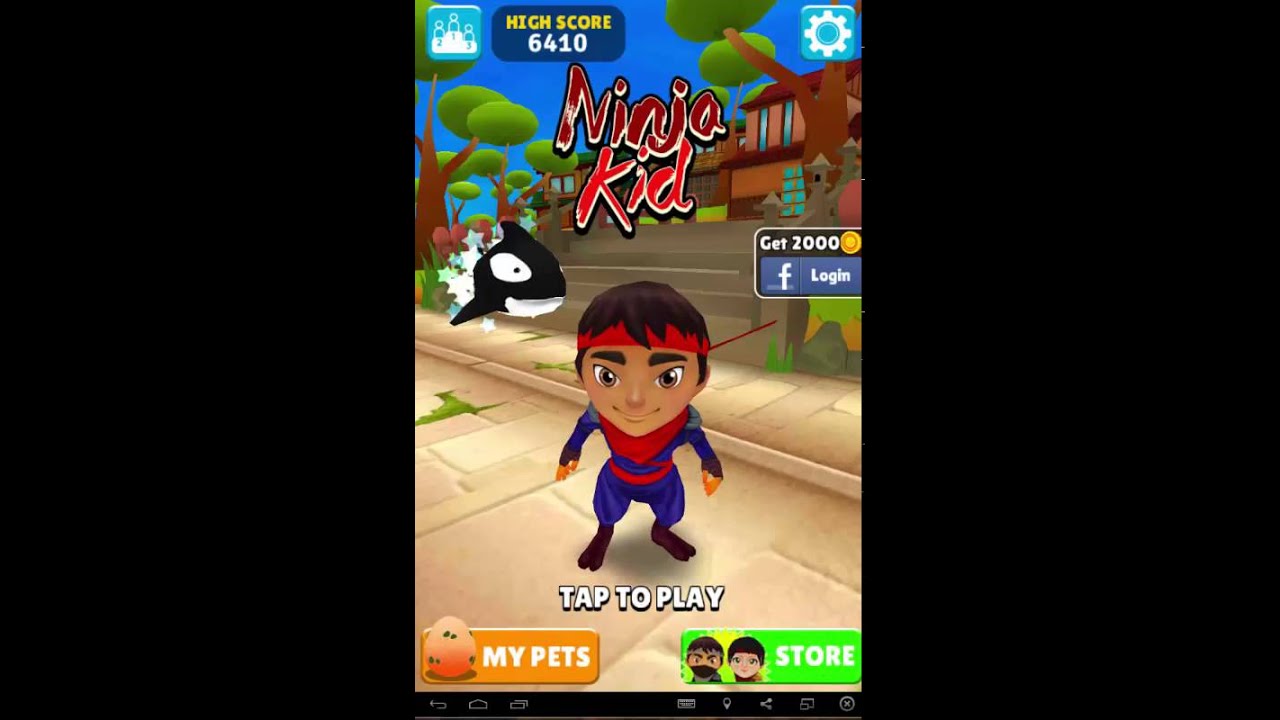 Ninja run game app for Android, iPad
