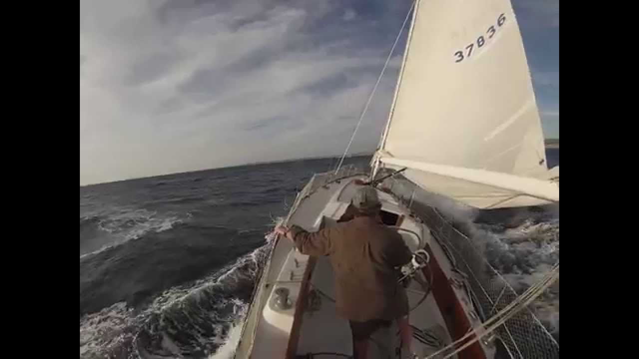 Sailing a Cal 40 in Santa Ana winds