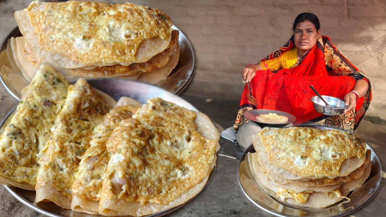 ৫ মিনিটে মাখা-বেলার ঝামেলা ছাড়াই নরম তুলতুলে ডিম পরোটা বানানোর টিপস। Dim Porota Recipe Bengali