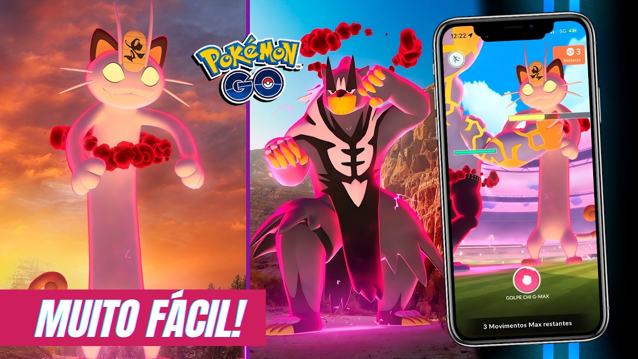 SOLÁVEL? Gigamax Meowth É MUITO FÁCIL! Guia COMPLETO no Pokémon GO!