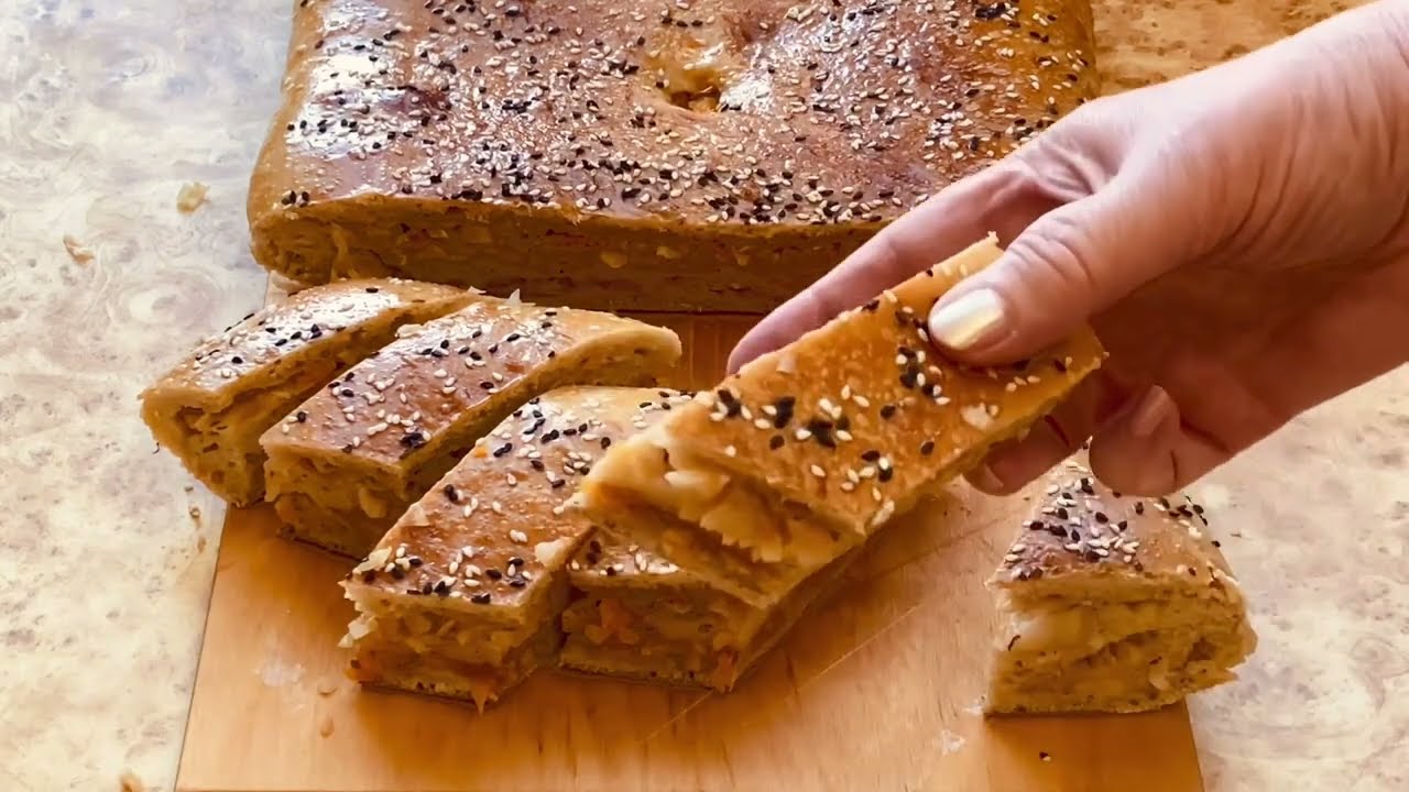 Сытный пирог с капустой на закваске