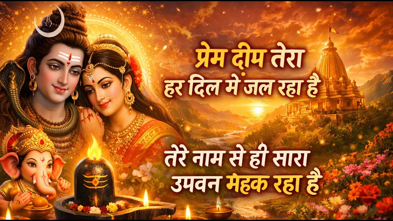 प्रेम दीप तेरा हर दिल में जल रहा है🌸 तेरे नाम से ही सारा उपवन महक रहा है