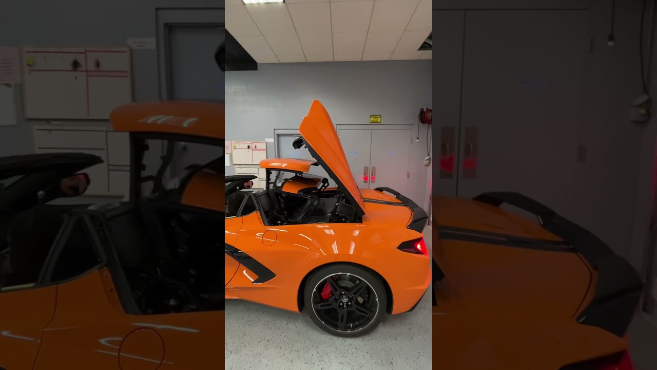 C8 Corvette convertible top removal