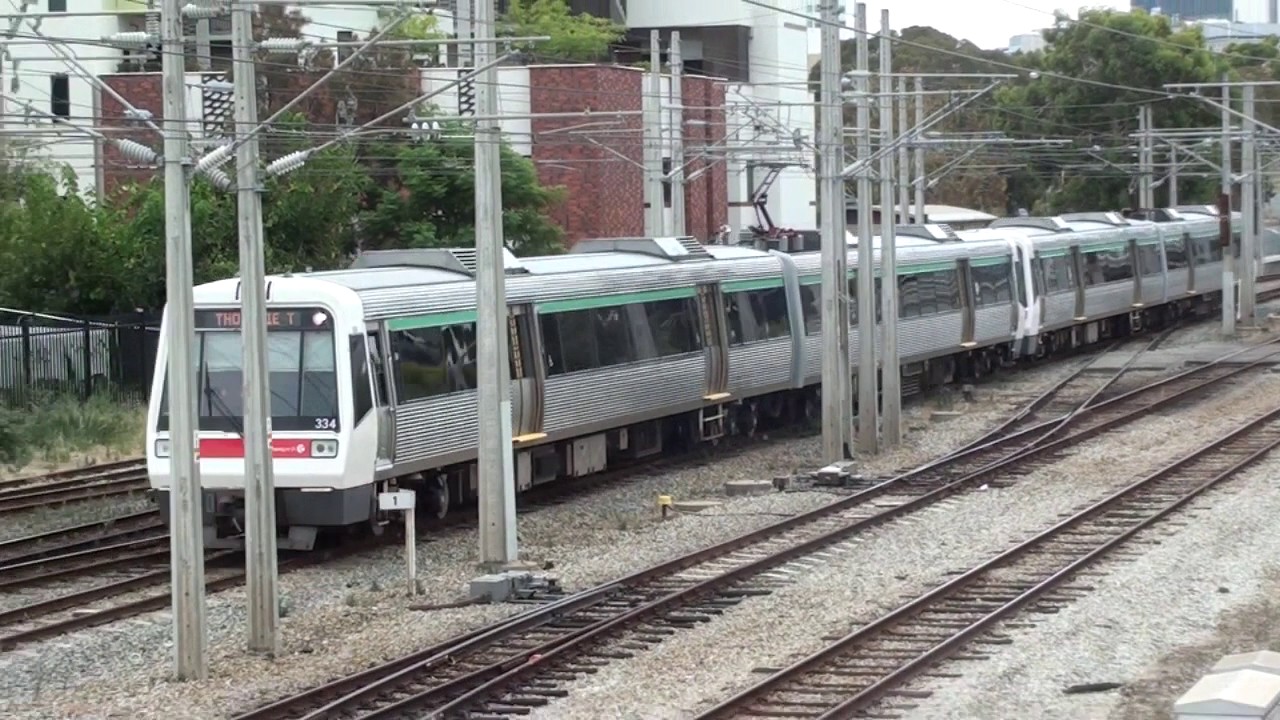 Trains at Claisebrook - Transperth