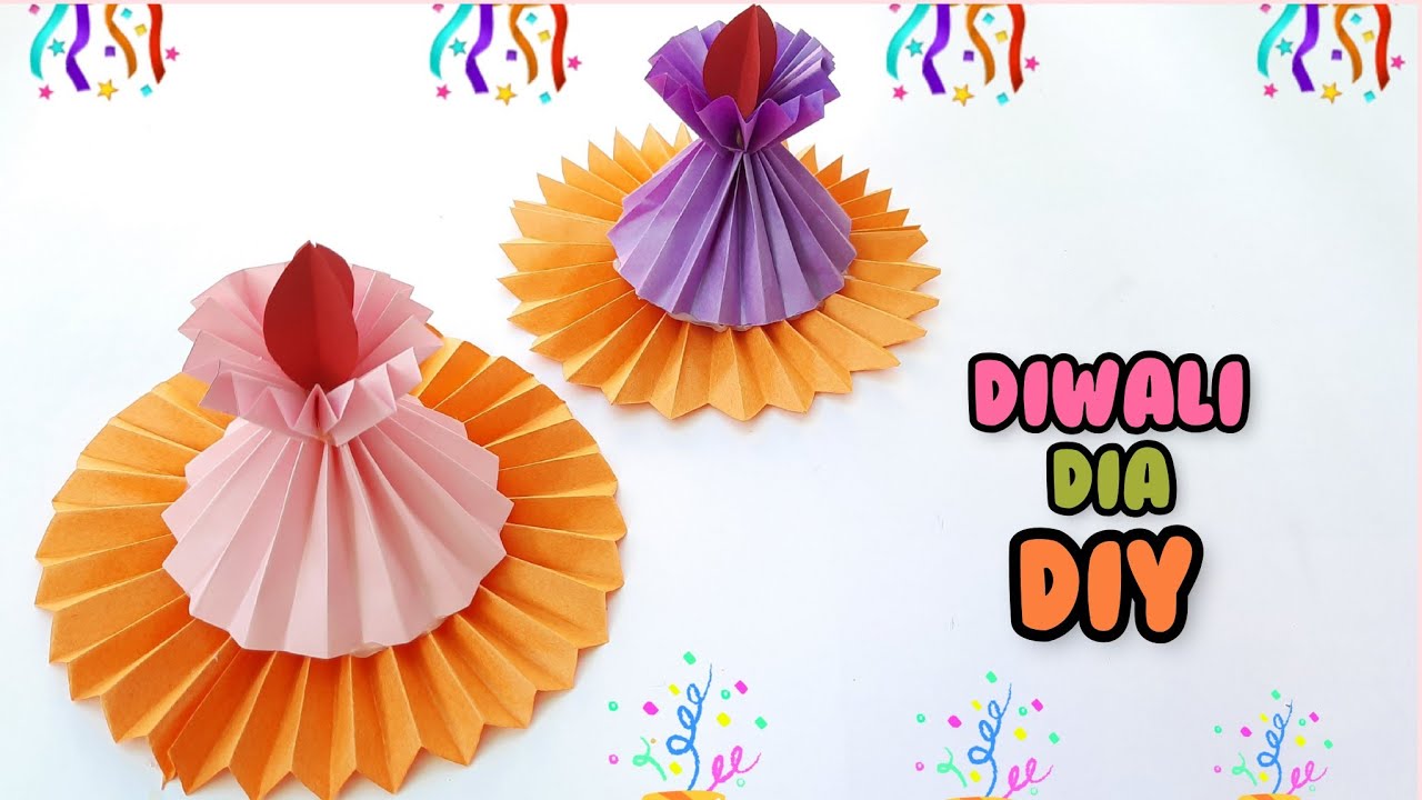 Diy Diwali Dia / Easy Diwali Decoration / Paper Dia For Diwali / Simple Paper Craft For Diwali