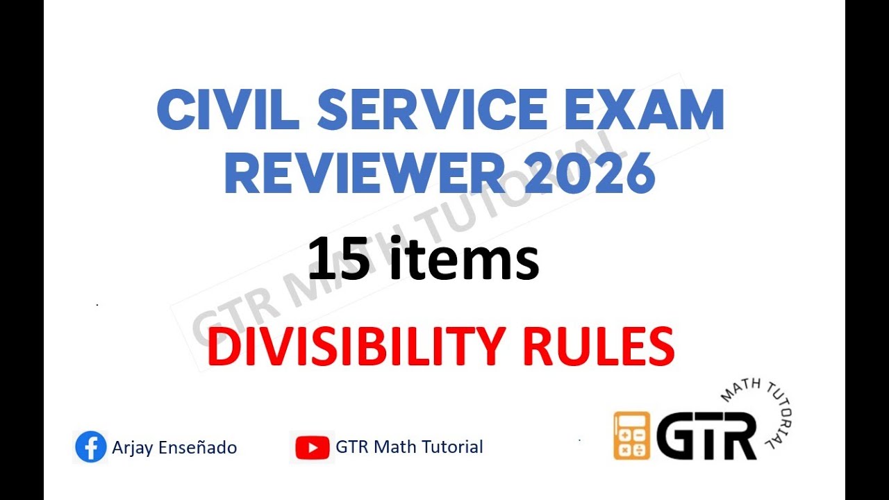 Civil Service Exam Reviewer 2026 - Divisibility Rules