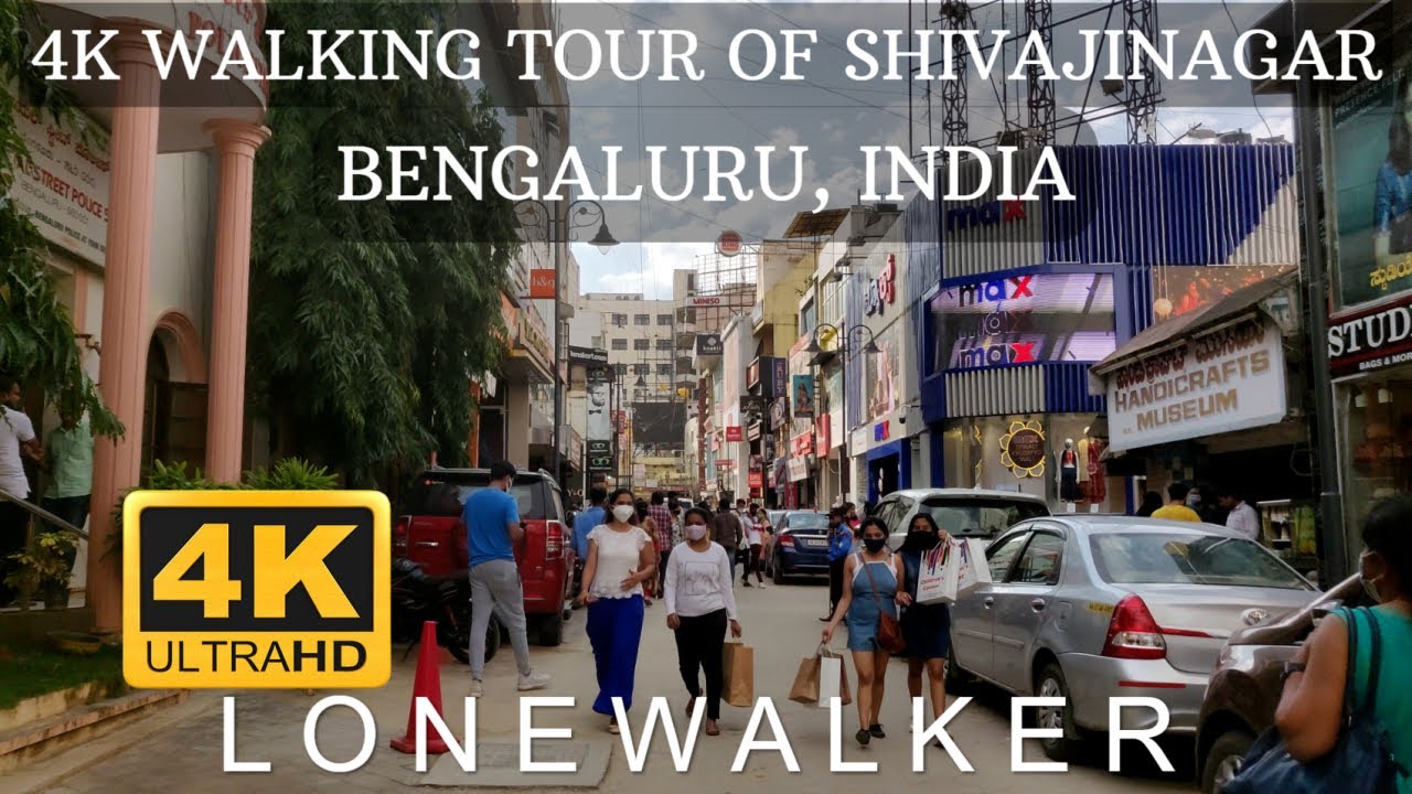 Walking Bengaluru's Shopping Hub Shivajinagar | Lone Walker Bengaluru [4K] ASMR | October 2021
