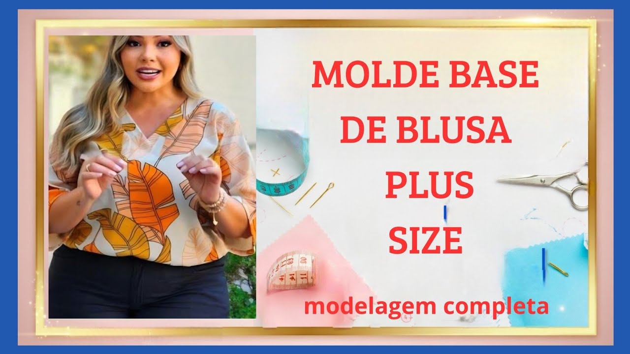 ✅️DIY Como fazer Molde Base Blusa Plus Size_Costura fácil passo a passo iniciantes Gisleide Novelo