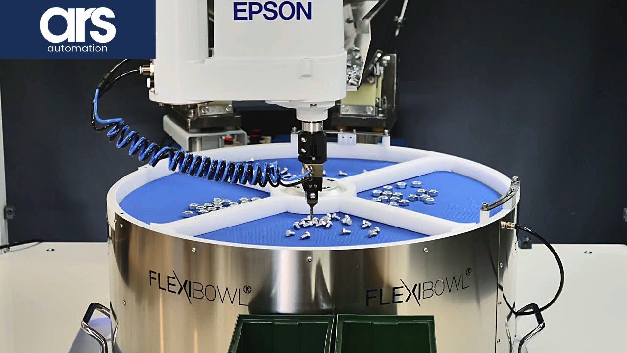 FlexiBowl&reg; | The multiple parts' feeding solution: screws and bolds parts handled simultaneously