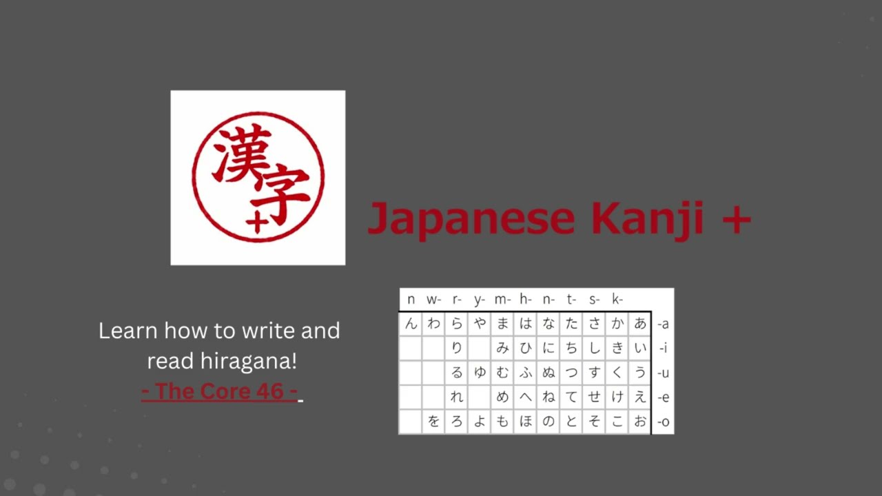 Japanese for Beginners: Learn All 46 Hiragana (Writing & Reading)