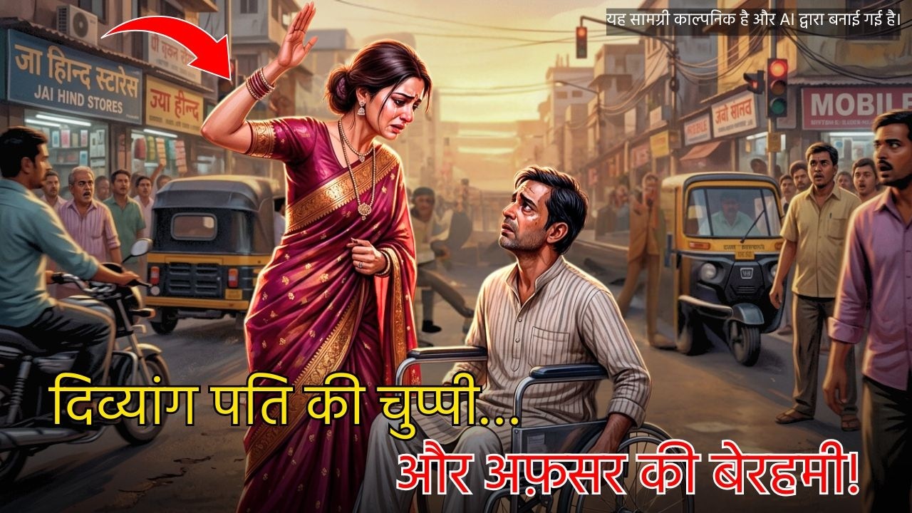 महिला IAS अधिकारी ने सड़क पर दिव्यांग पति को थप्पड़: सत्ता के पीछे का सच! #hearttouchingstory