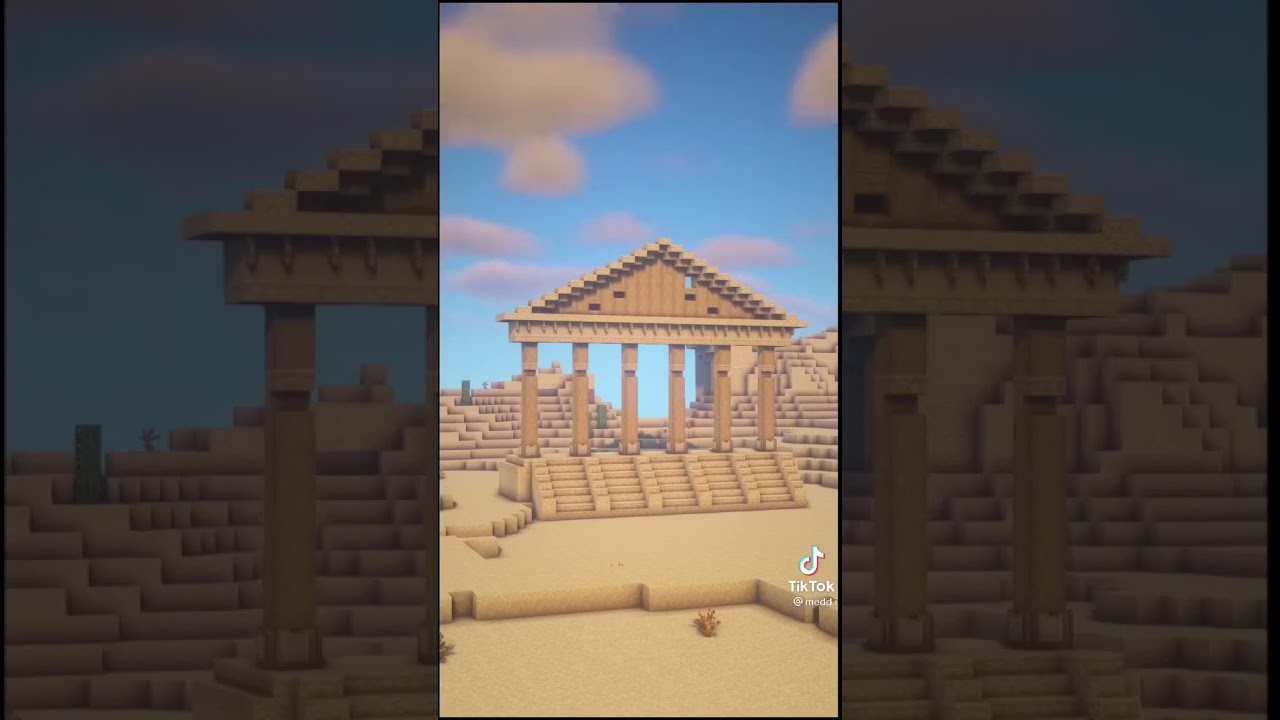 Ancient Greek temple build Minecraft.⛩