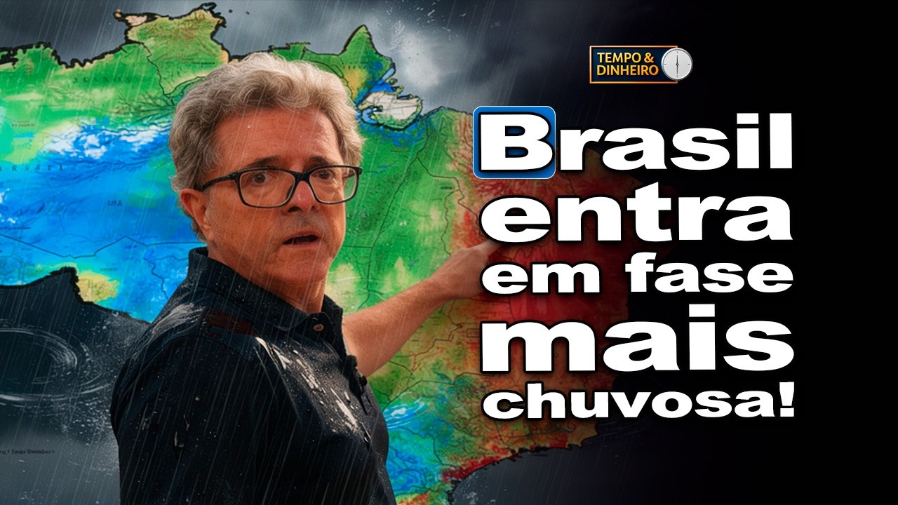 Brasil entra em fase mais chuvosa: mudanças climáticas ganha força. Veja a previsão para 15 dias