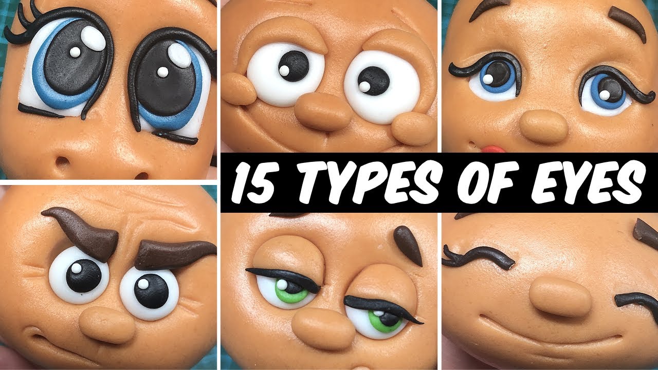 15 TYPES OF FONDANT EYES | Fondant faces | QUICK TIPS!
