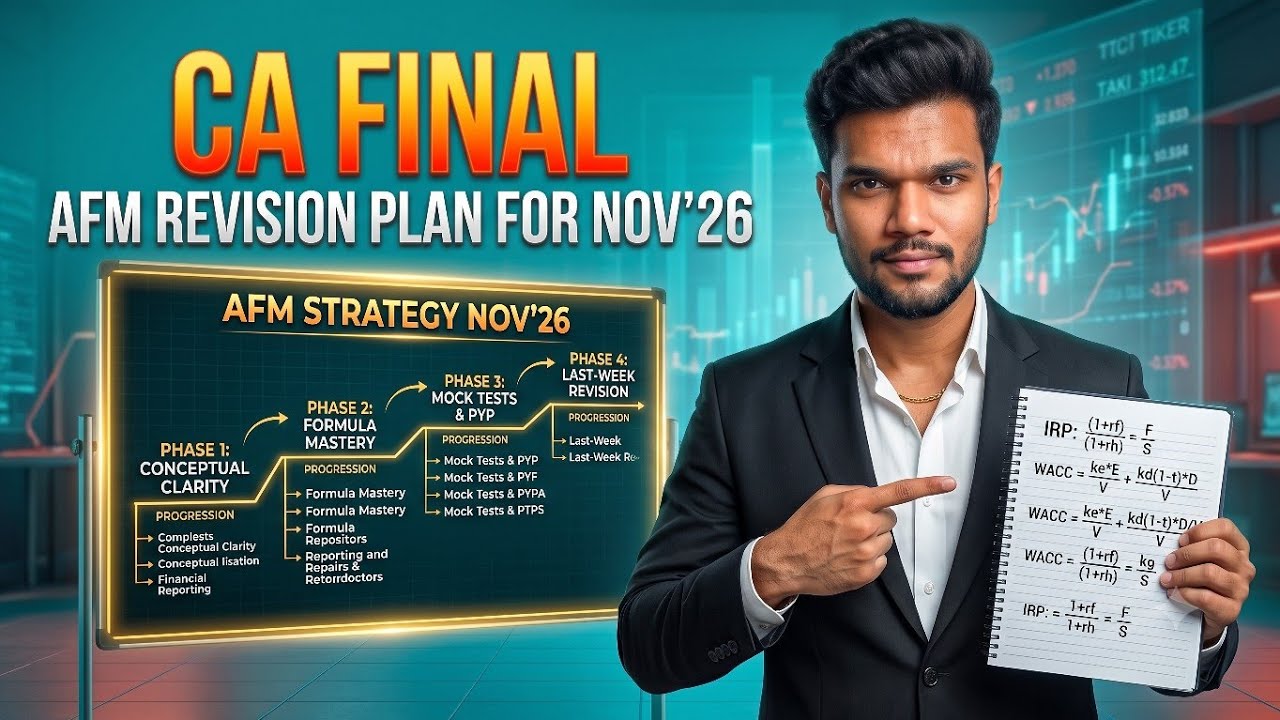 How to Plan for CA Final AFM Nov'26 II Nov'26 Preparation Strategy II
