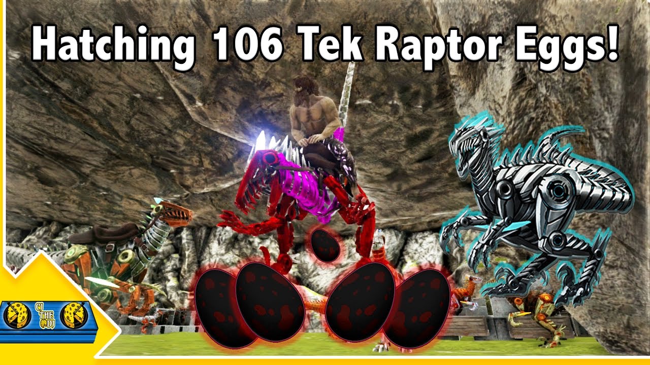 HATCHING 106 TEK RAPTOR EGGS FOR MUTATIONS! || Ark Survival Evolved!
