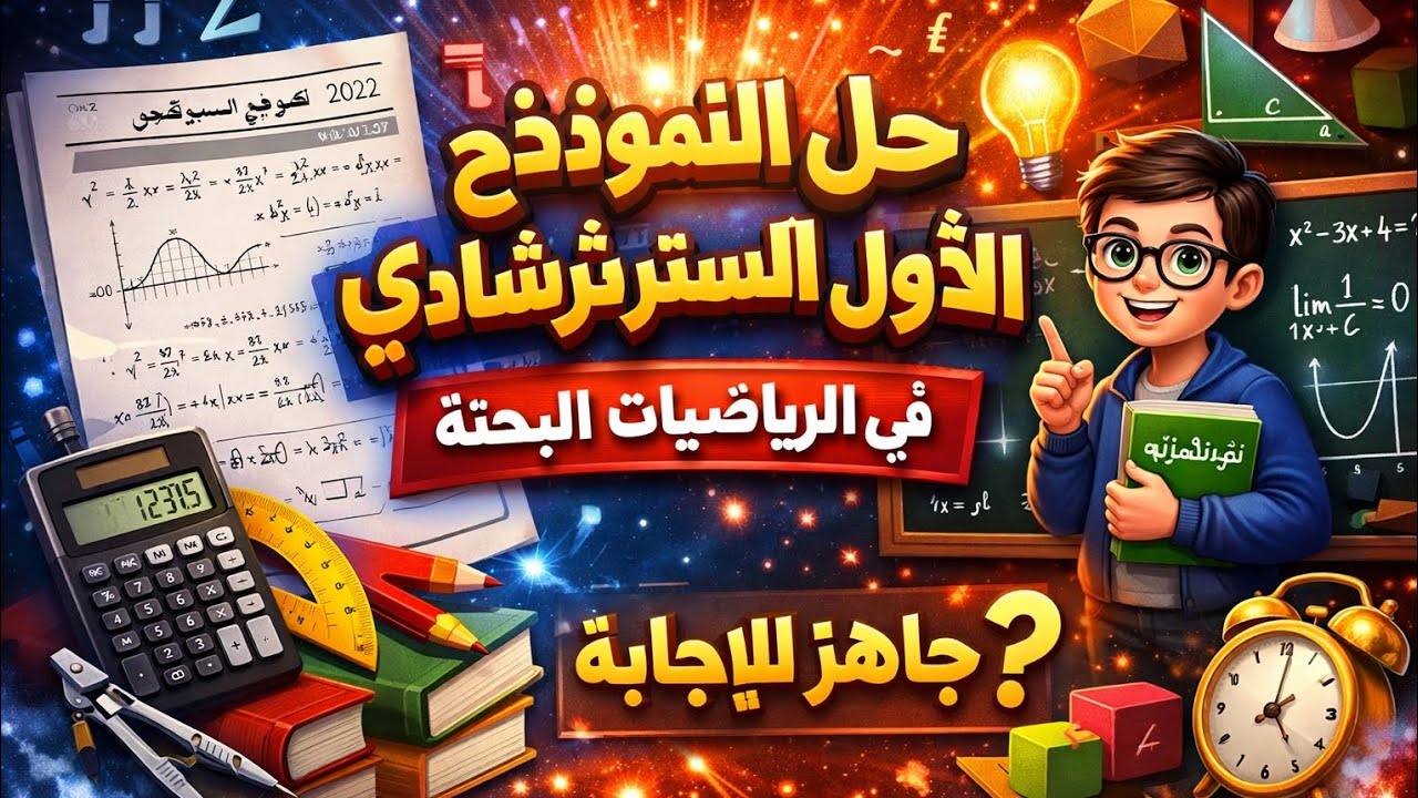 واخيرا المفاجأة المنتظرة | حل النموذج الاسترشادي الاول الرياضيات البحتة 2026 الصف الثالث الثانوي 