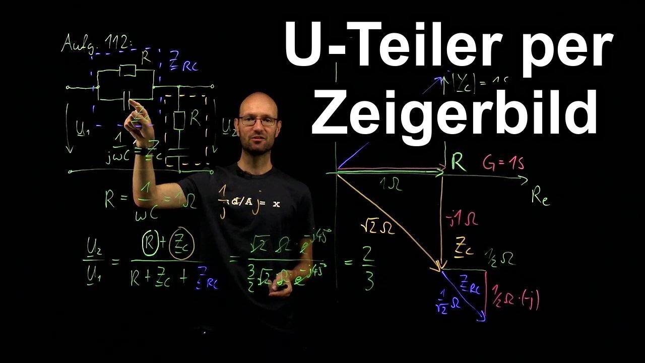 Komplexen ohmsch-kapazitiven Spannungsteiler mit Hilfe eines Zeigerbildes bestimmen (Aufgabe 112)