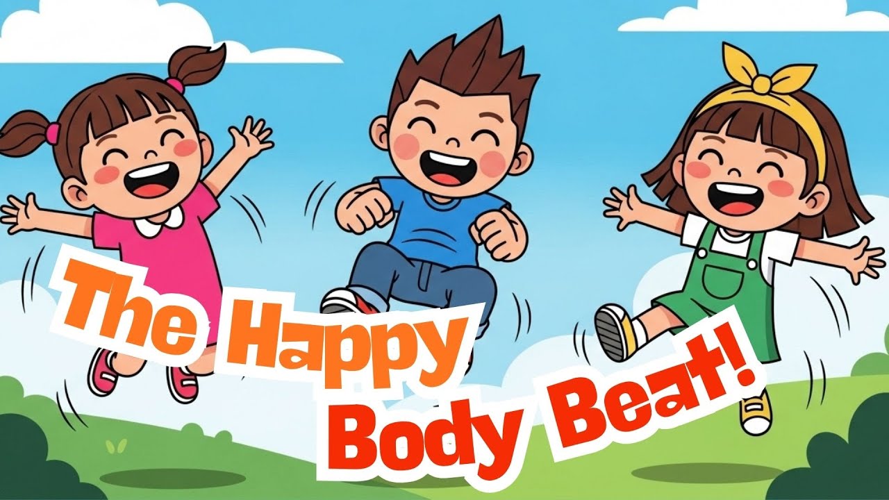 The Happy Body Beat! 🤩 CLAP, STOMP, JUMP, SPIN Song for Kids! | Movement & Action Rhymes for Kids