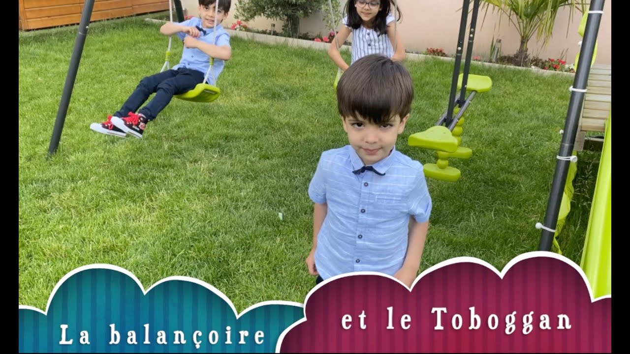 Présentation balançoire et toboggan