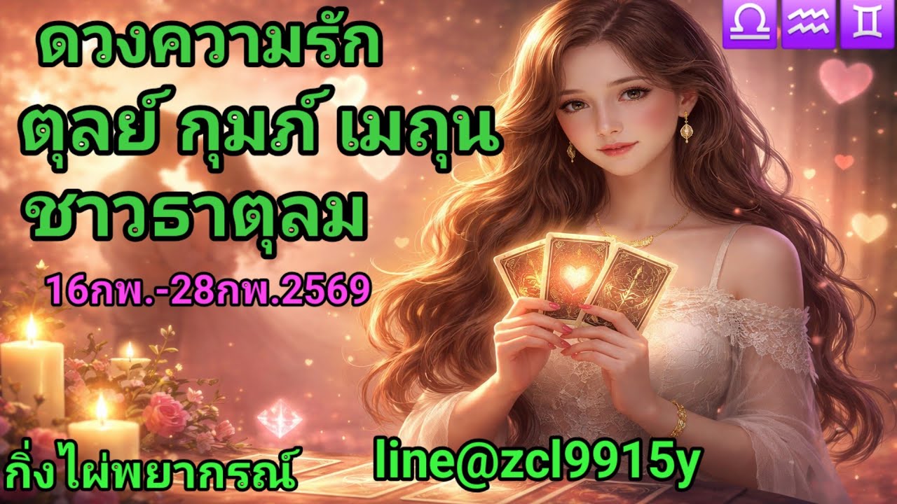  ดวงความรัก🌹ชาวธาตุลม♎♒♊ตุลย์ กุมภ์ เมถุน🔮16กพ.-28กพ.2569
