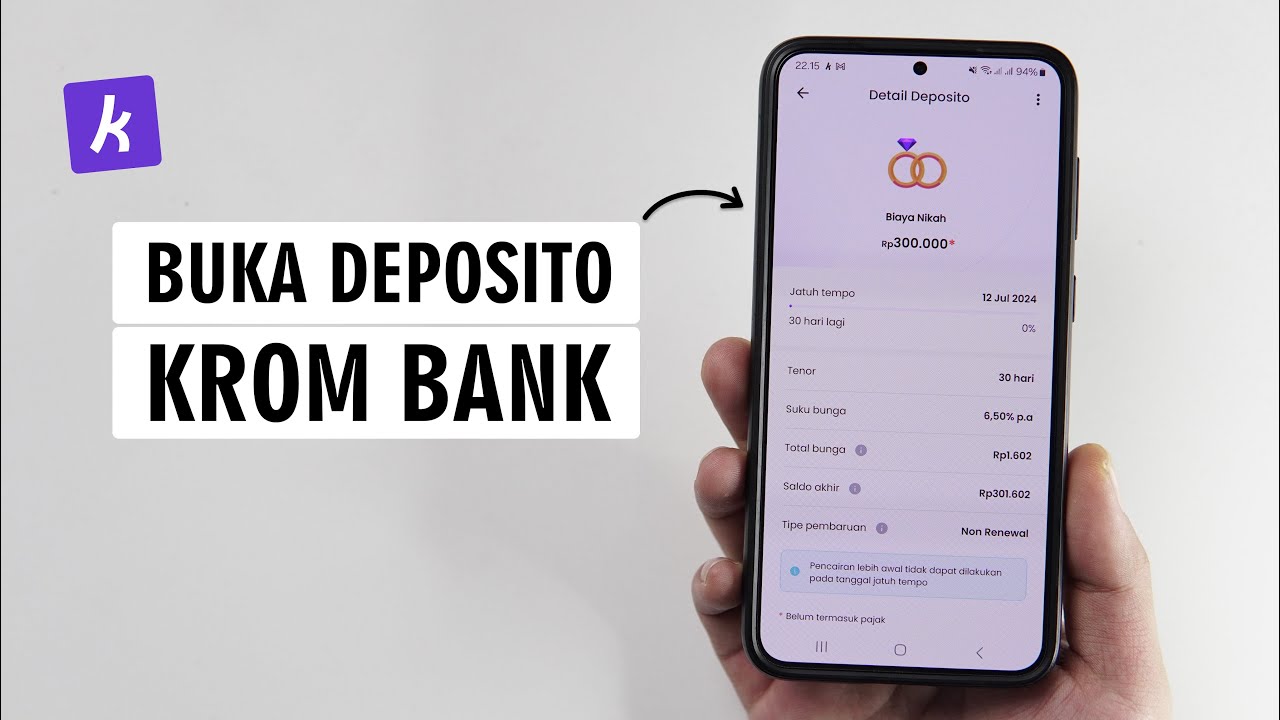 Cara Buka Tabungan Deposito Di Aplikasi Krom Bank